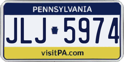 PA license plate JLJ5974