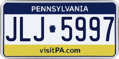 PA license plate JLJ5997