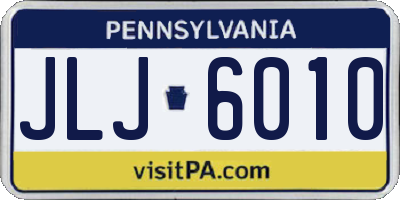 PA license plate JLJ6010