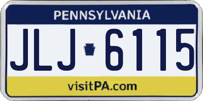PA license plate JLJ6115