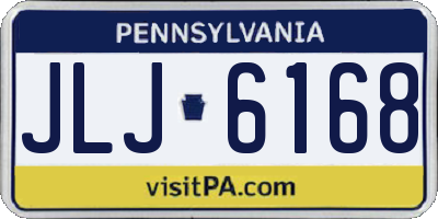 PA license plate JLJ6168