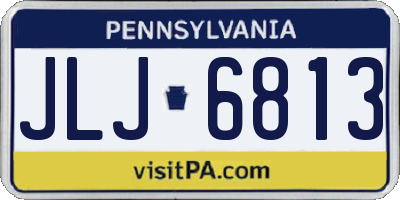 PA license plate JLJ6813