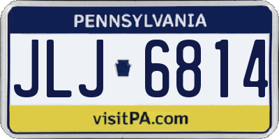 PA license plate JLJ6814