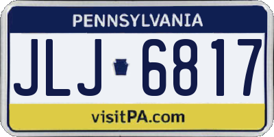 PA license plate JLJ6817