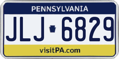 PA license plate JLJ6829
