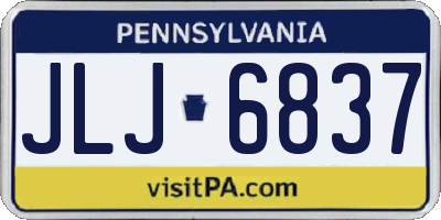 PA license plate JLJ6837