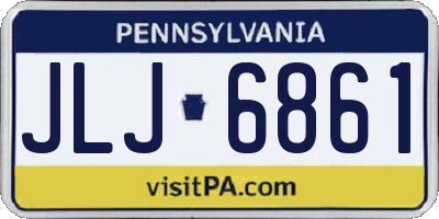 PA license plate JLJ6861