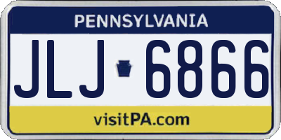 PA license plate JLJ6866