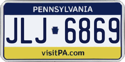 PA license plate JLJ6869