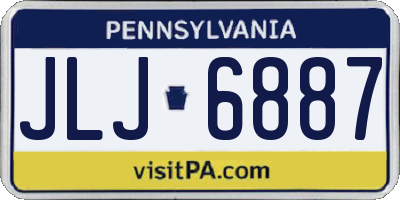 PA license plate JLJ6887