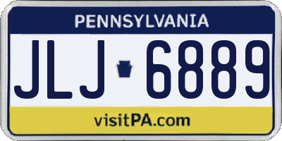 PA license plate JLJ6889