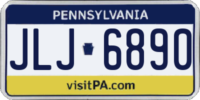 PA license plate JLJ6890