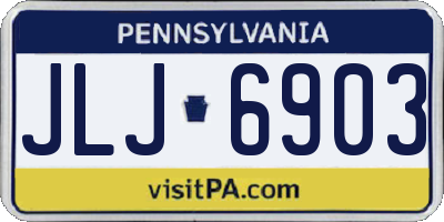PA license plate JLJ6903