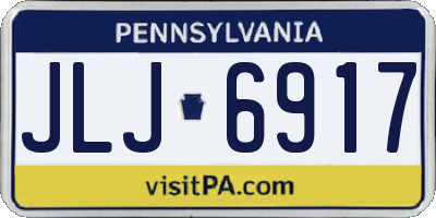 PA license plate JLJ6917