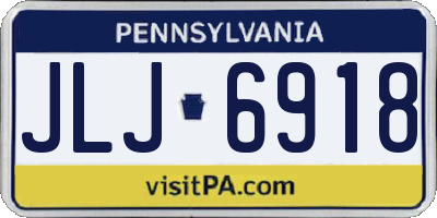PA license plate JLJ6918