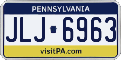 PA license plate JLJ6963