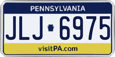 PA license plate JLJ6975