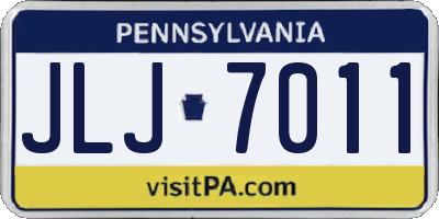 PA license plate JLJ7011