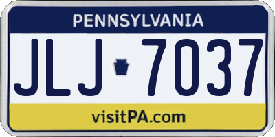 PA license plate JLJ7037