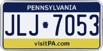 PA license plate JLJ7053