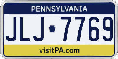 PA license plate JLJ7769