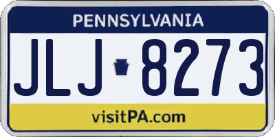 PA license plate JLJ8273