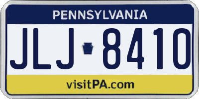 PA license plate JLJ8410