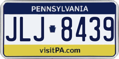 PA license plate JLJ8439