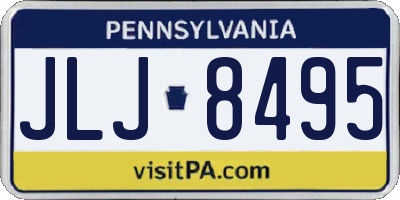 PA license plate JLJ8495