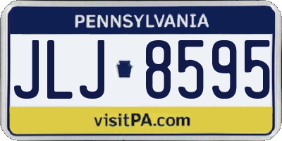 PA license plate JLJ8595