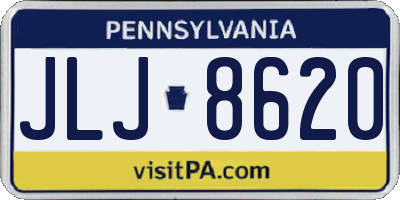 PA license plate JLJ8620