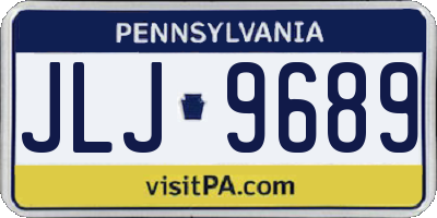PA license plate JLJ9689