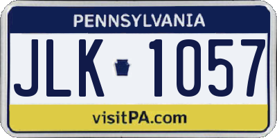 PA license plate JLK1057