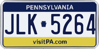 PA license plate JLK5264