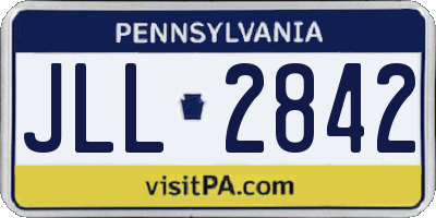 PA license plate JLL2842