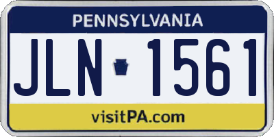 PA license plate JLN1561