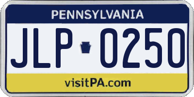 PA license plate JLP0250