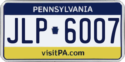 PA license plate JLP6007