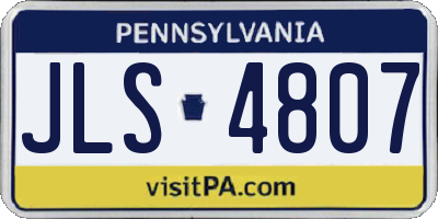 PA license plate JLS4807