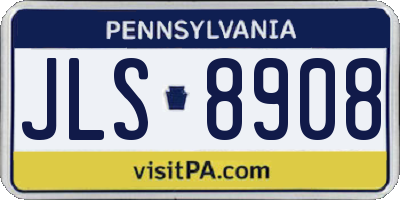 PA license plate JLS8908