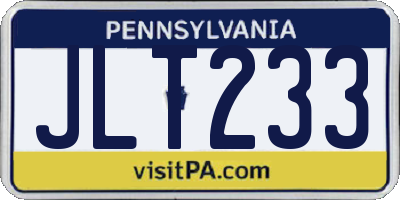 PA license plate JLT233