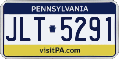 PA license plate JLT5291