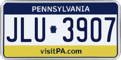 PA license plate JLU3907