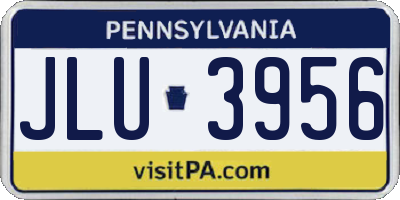 PA license plate JLU3956