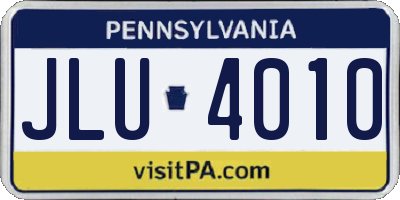 PA license plate JLU4010