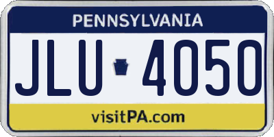 PA license plate JLU4050