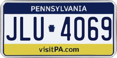 PA license plate JLU4069