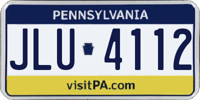 PA license plate JLU4112
