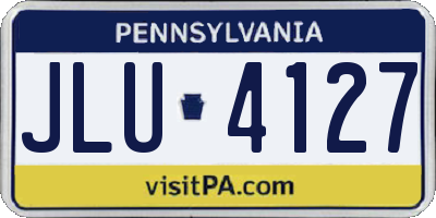 PA license plate JLU4127