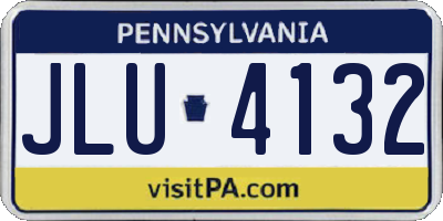 PA license plate JLU4132